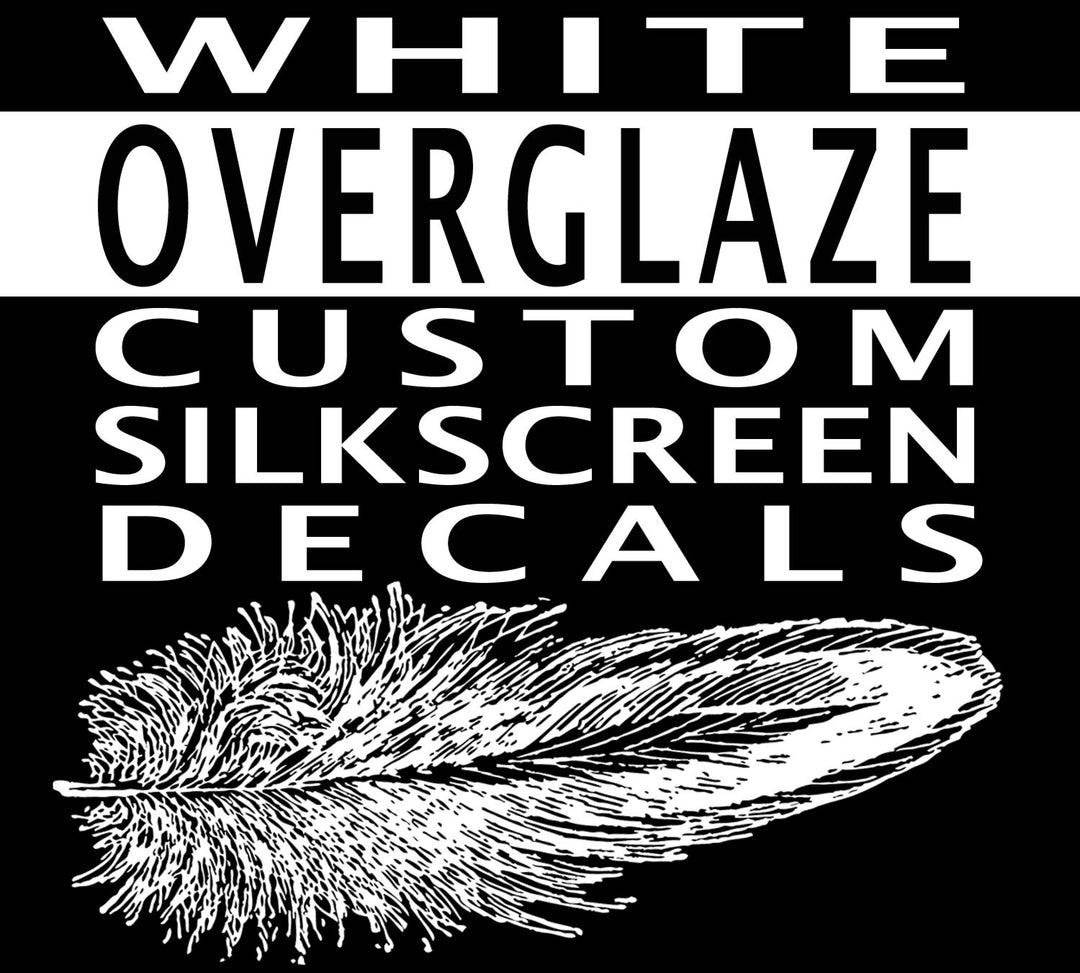 CUSTOM Silkscreen White Decals for Ceramic Cone 018-016