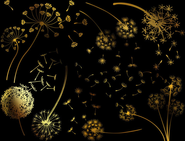 Löwenzahn-Abziehbilder - Keramikkegel 017 - Fused Glass - Emaille