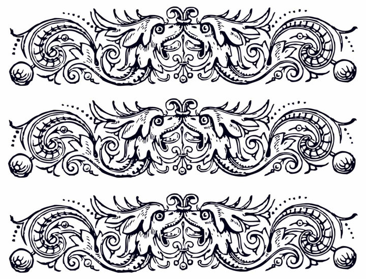 Décalcomanies d'ornements sculptés décoratifs - Céramique Cône 017 - Verre fusionné - Émail