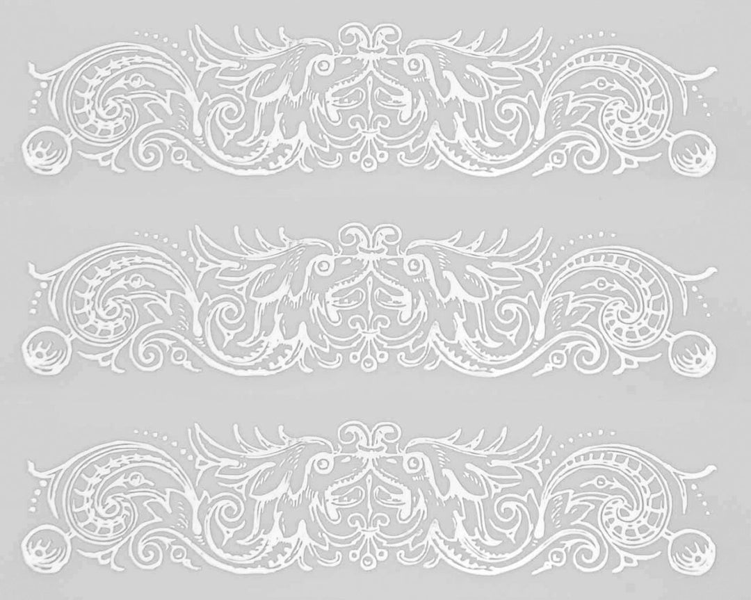 Décalcomanies d'ornements sculptés décoratifs - Céramique Cône 017 - Verre fusionné - Émail