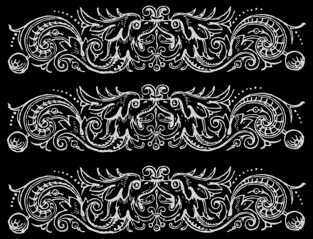 Décalcomanies d'ornements sculptés décoratifs - Céramique Cône 017 - Verre fusionné - Émail