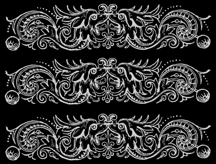 Décalcomanies d'ornements sculptés décoratifs - Céramique Cône 017 - Verre fusionné - Émail