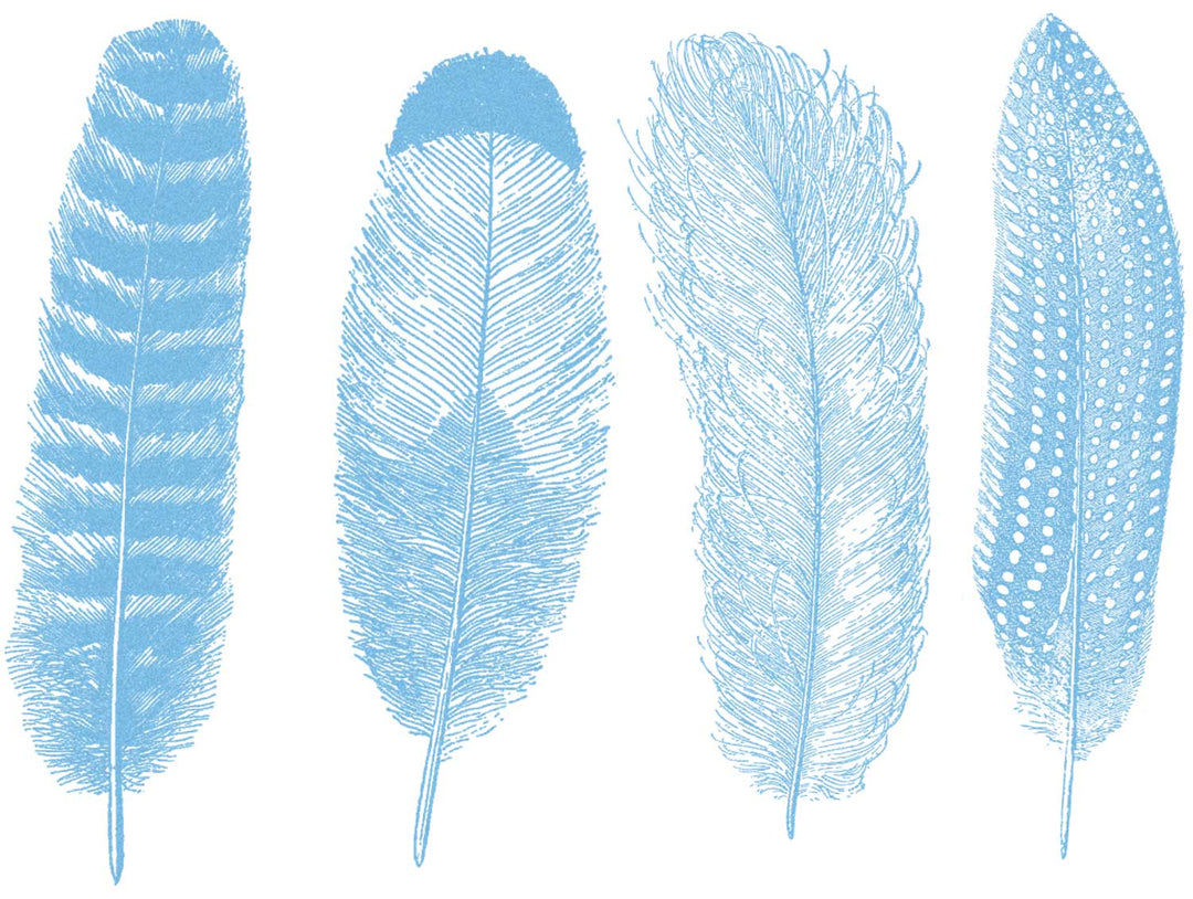 Im Dunkeln leuchtende große Feder #1 Aufkleber - Nicht lebensmittelecht - Glassware - Keramikkegel 022 - Emaille