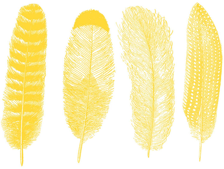 Im Dunkeln leuchtende große Feder #1 Aufkleber - Nicht lebensmittelecht - Glassware - Keramikkegel 022 - Emaille