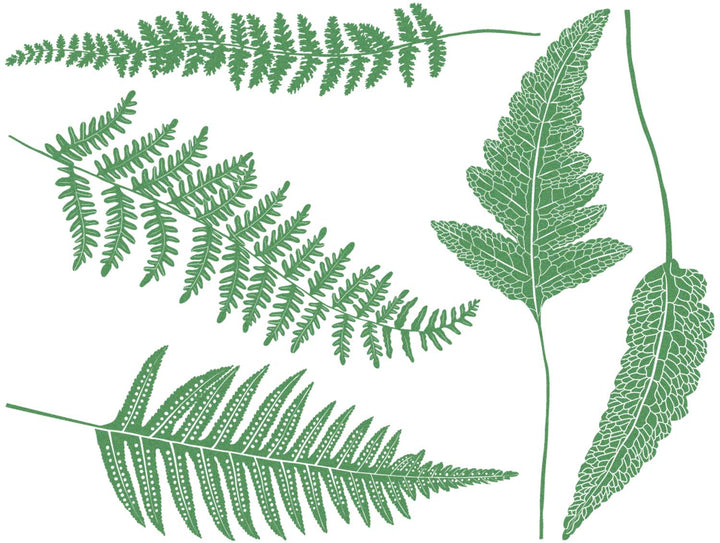 Décalcomanies Fougères phosphorescentes - Non adapté pour Produits Alimentaires - Verrerie - Céramique Cône 022 - Émail