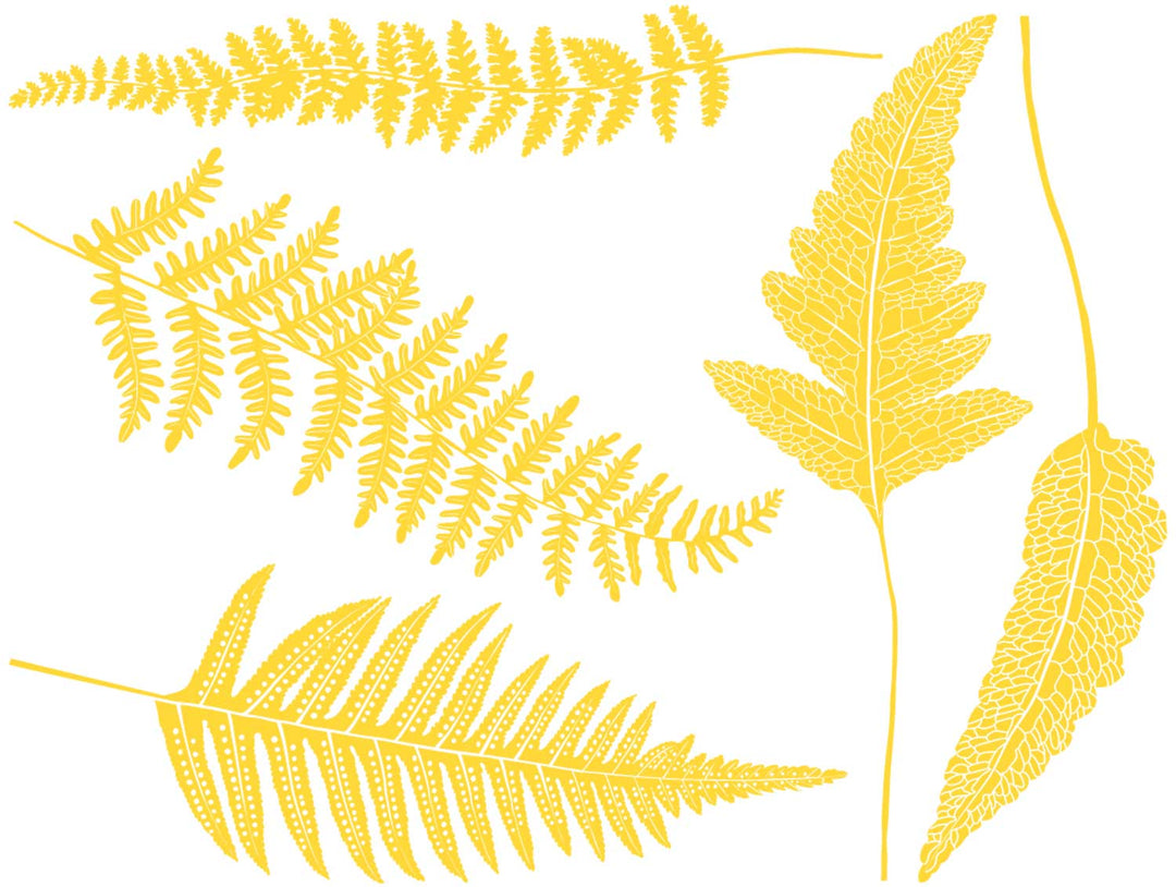 Décalcomanies Fougères phosphorescentes - Non adapté pour Produits Alimentaires - Verrerie - Céramique Cône 022 - Émail