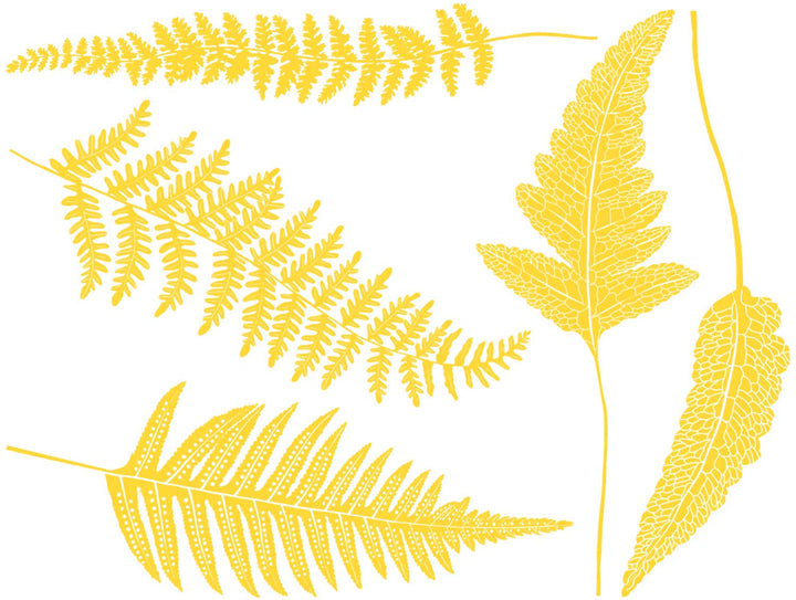 Décalcomanies Fougères phosphorescentes - Non adapté pour Produits Alimentaires - Verrerie - Céramique Cône 022 - Émail