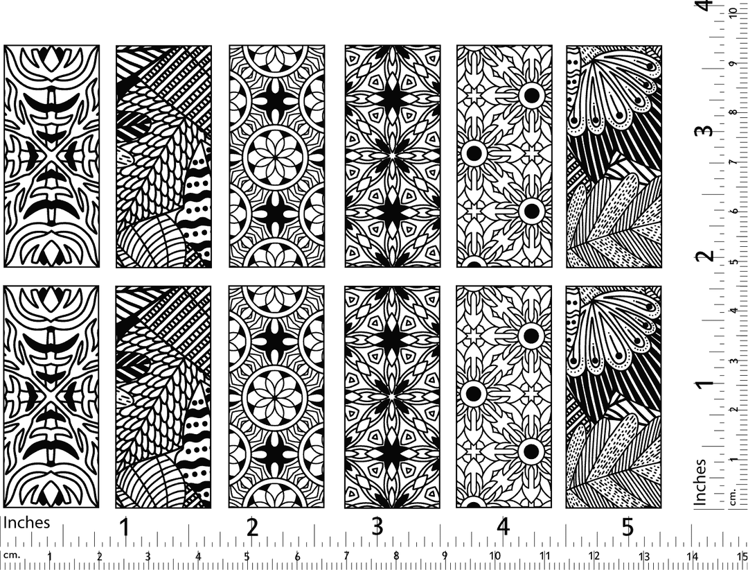 Floral Rectangle Decals - Ceramic Cone 017 - Fused Glass - Enamel