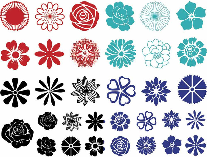 Petites Fleurs Décalcomanies - Céramique Cône 6 - En-glaçure