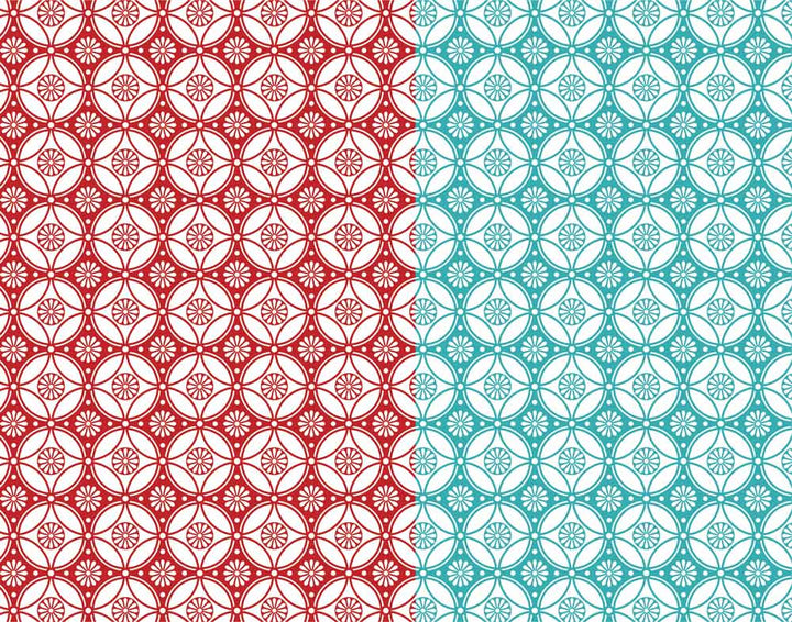 Décalcomanie à motif floral répétitif - Céramique Cône 6 - En-glaçure