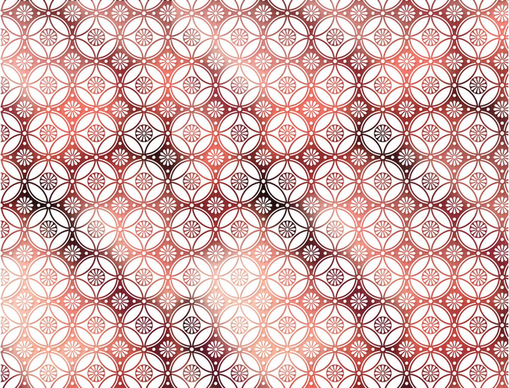 Aufkleber mit sich wiederholendem Blumenmuster - Kegel 017 - Geschmolzenes Glas