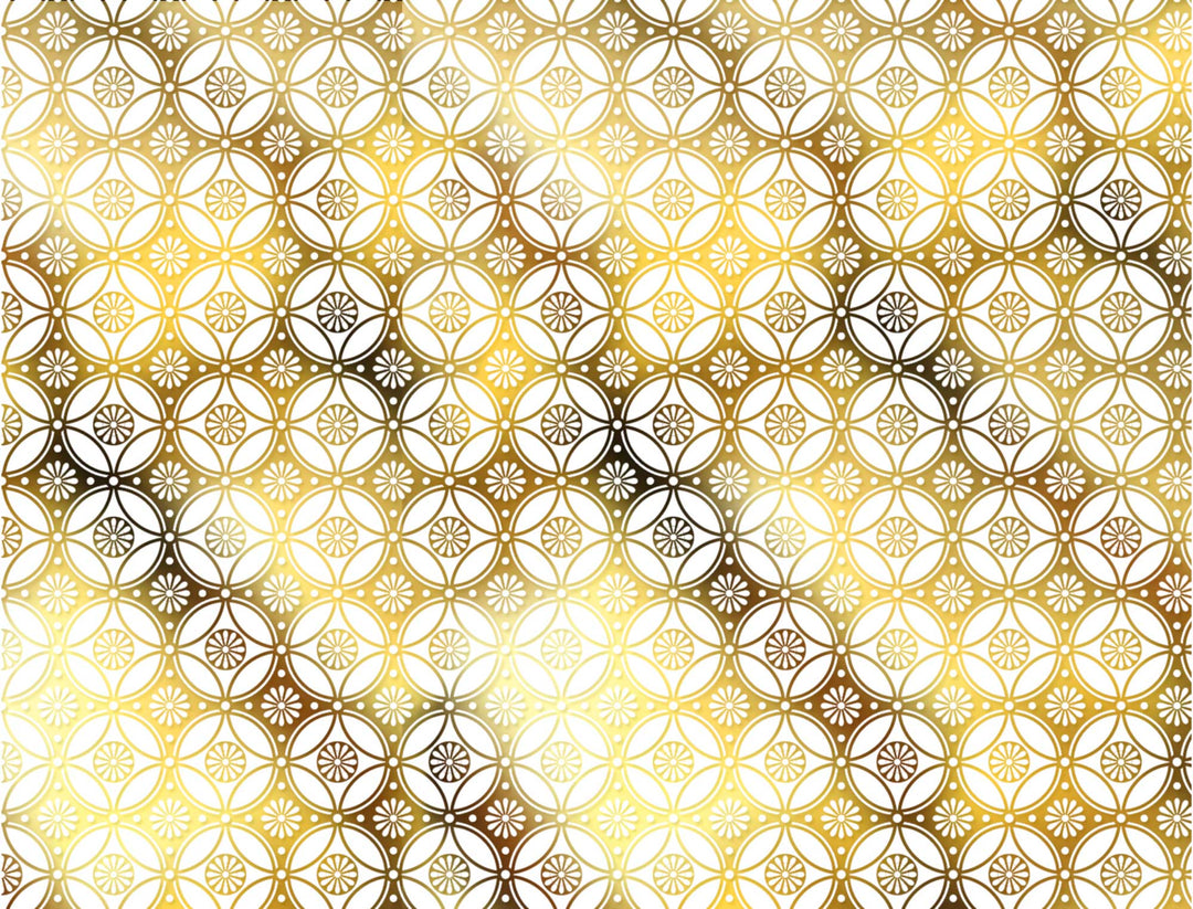 Aufkleber mit sich wiederholendem Blumenmuster - Kegel 017 - Geschmolzenes Glas