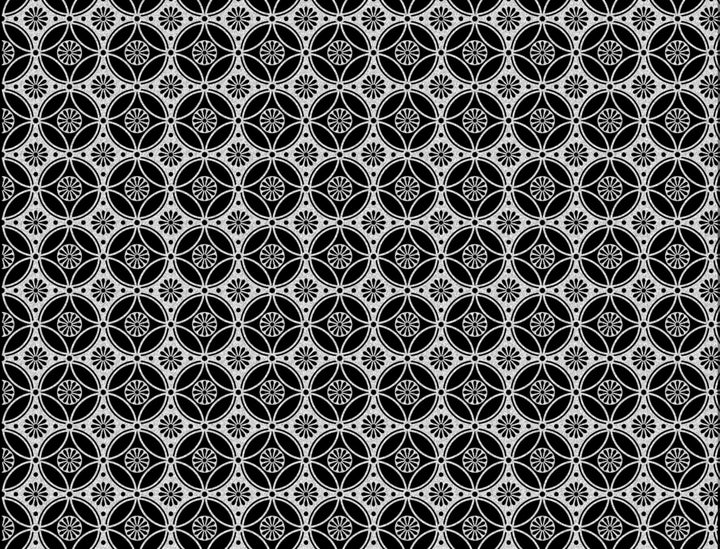 Aufkleber mit sich wiederholendem Blumenmuster - Kegel 017 - Geschmolzenes Glas