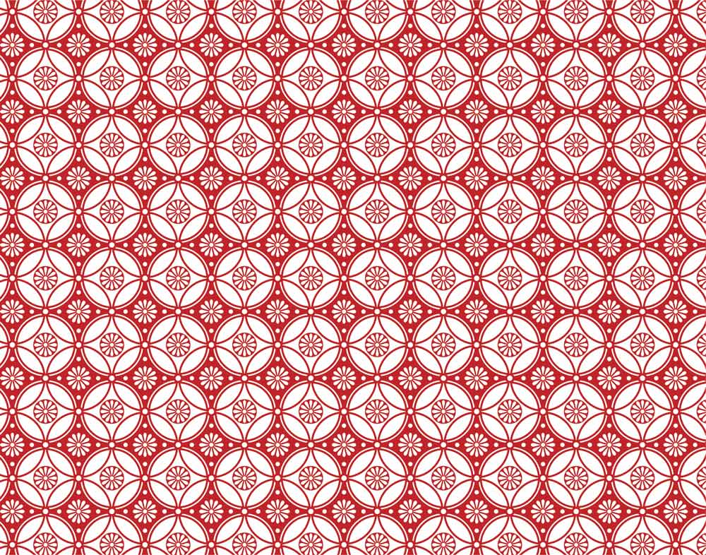 Décalcomanie à motif floral répétitif - Céramique Cône 6 - En-glaçure