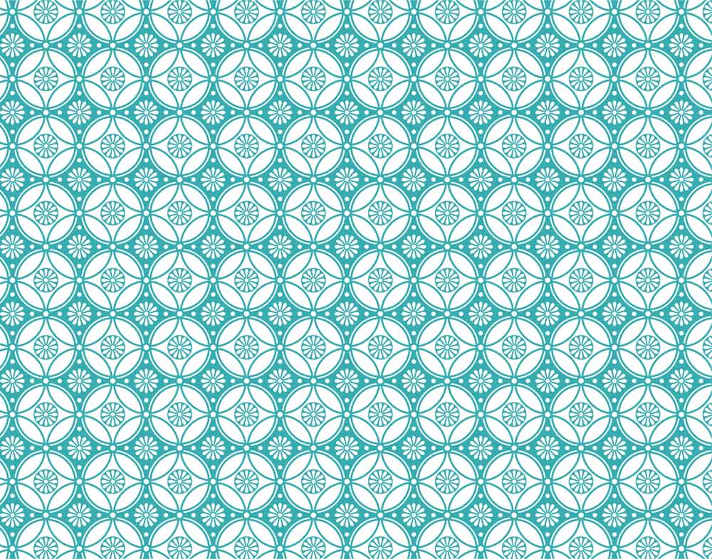 Décalcomanie à motif floral répétitif - Céramique Cône 6 - En-glaçure