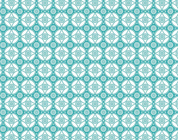 Décalcomanie à motif floral répétitif - Céramique Cône 6 - En-glaçure