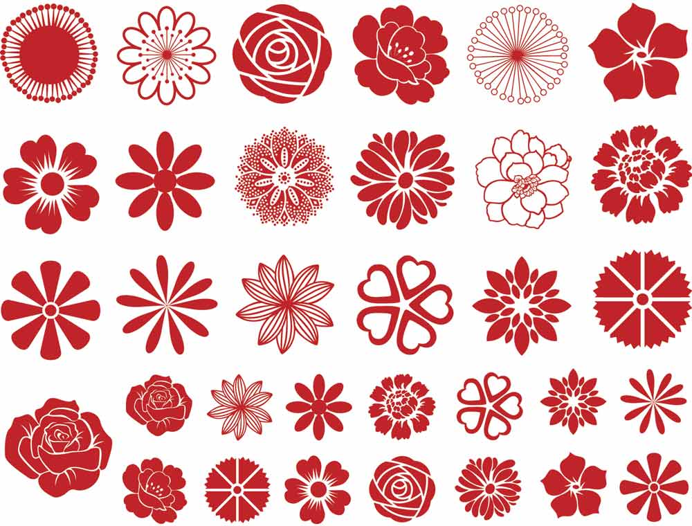 Petites Fleurs Décalcomanies - Céramique Cône 6 - En-glaçure