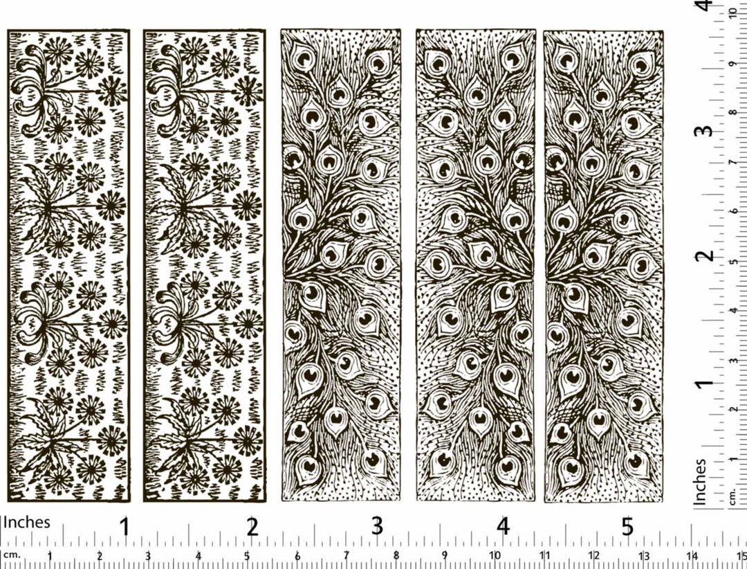 Décalcomanies de frise rectangulaire décoratives antiques - Verrerie - Émail