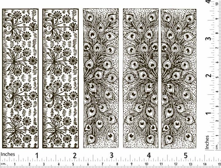 Décalcomanies de frise rectangulaire décoratives antiques - Verrerie - Émail