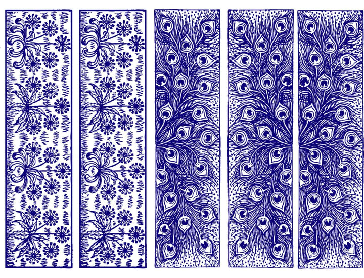 Décalcomanies de frise rectangulaire décorative antique - Céramique Cône 017 - Verre fusionné - Émail