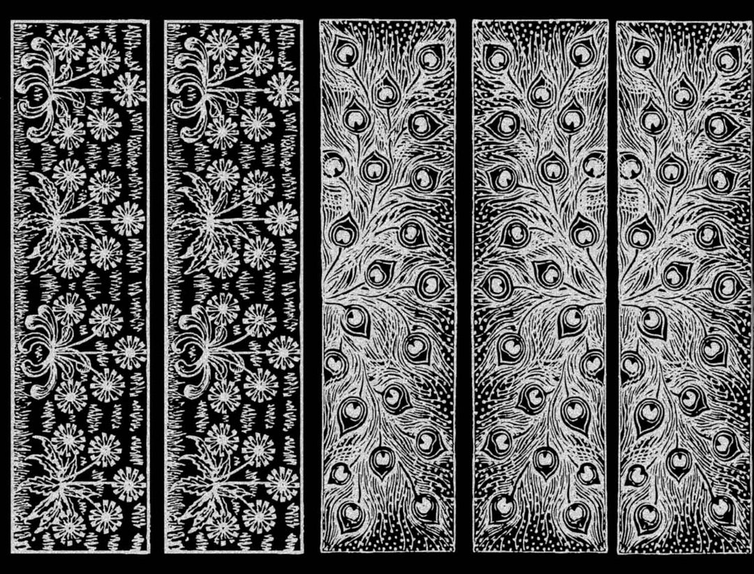 Décalcomanies de frise rectangulaire décorative antique - Céramique Cône 017 - Verre fusionné - Émail