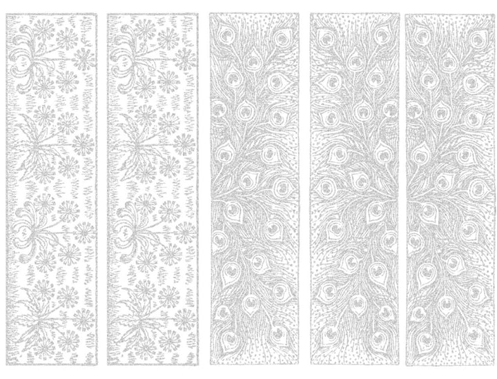 Décalcomanies de frise rectangulaire décoratives antiques - Verrerie - Émail