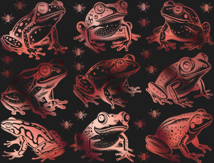 Décalcomanies Grenouilles et Mouches - Céramique Cône 017 - Verre Fusionné