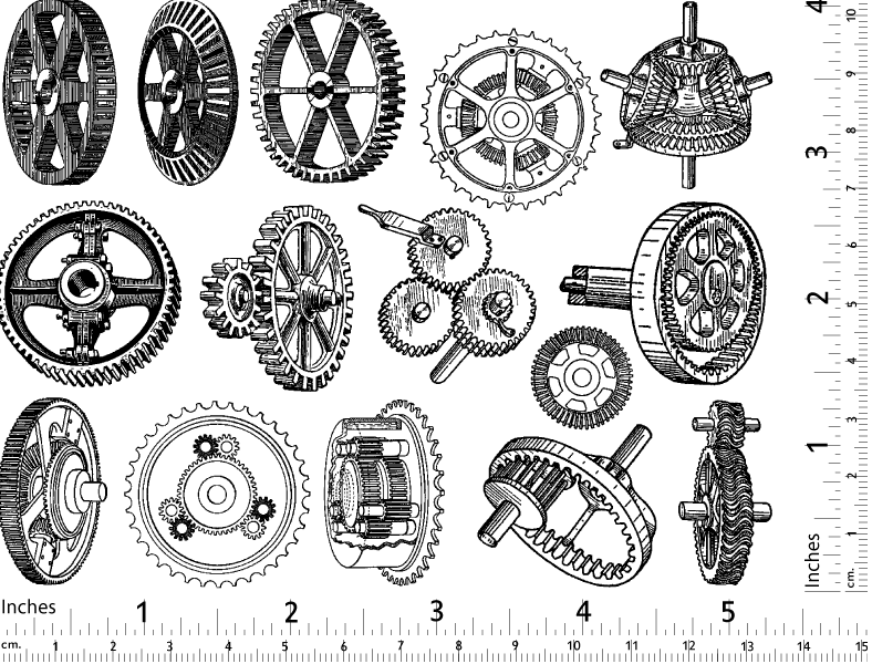 Engrenages - Verrerie - Émail
