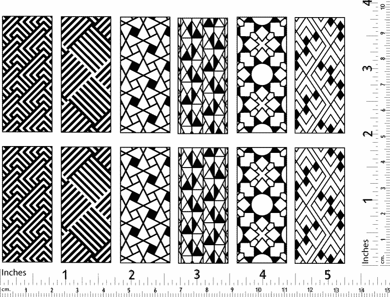 Geometric Rectangle Decals - Ceramic Cone 017 - Fused Glass - Enamel