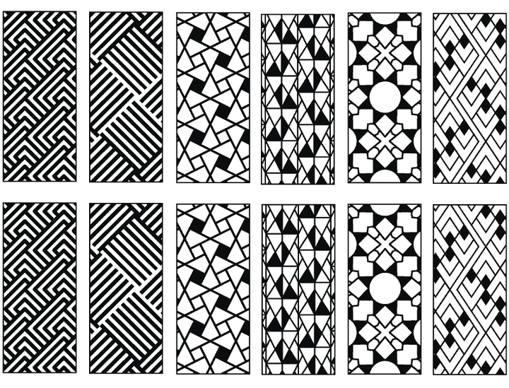 Geometric Rectangle Decals - Ceramic Cone 017 - Fused Glass - Enamel