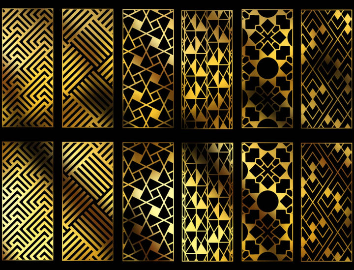 Geometric Rectangle Decals - Ceramic Cone 017 - Fused Glass - Enamel