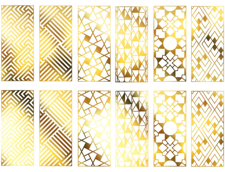 Geometric Rectangle Decals - Ceramic Cone 017 - Fused Glass - Enamel