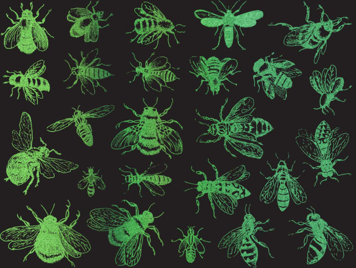 Leuchtende Bienen-Aufkleber im Dunkeln – Nicht lebensmittelecht – Glassware – Keramikkegel 022 – Emaille