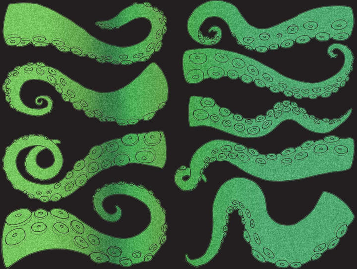 Décalcomanies Tentacule phosphorescent - Non adapté pour Produits Alimentaires - Verrerie - Céramique Cône 022 - Émail