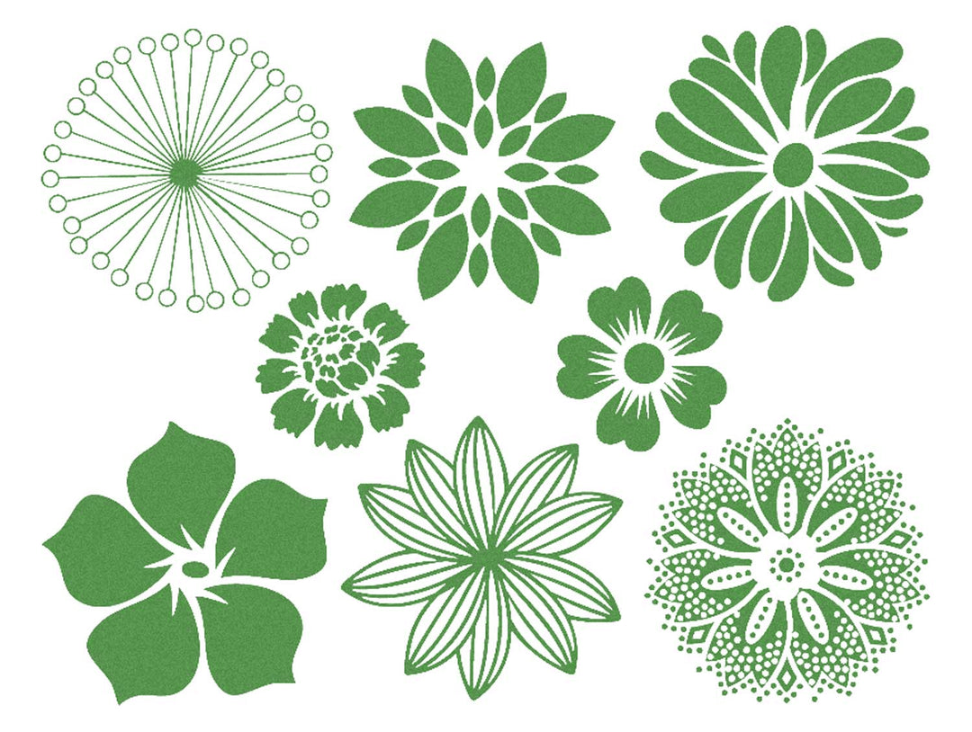 Leuchtende große Blumenaufkleber im Dunkeln – Nicht lebensmittelecht – Glassware – Keramikkegel 022 – Emaille