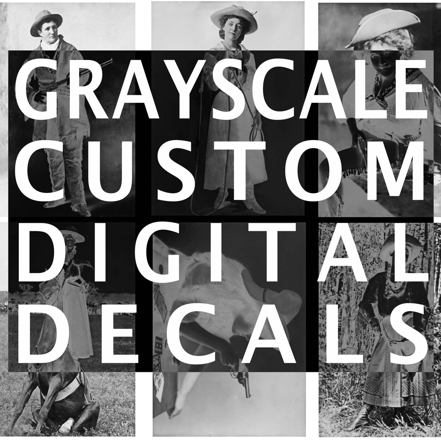 CUSTOM Digital Decal - Black/Grayscale - 11x17in (28x40cm) - Not Food ...