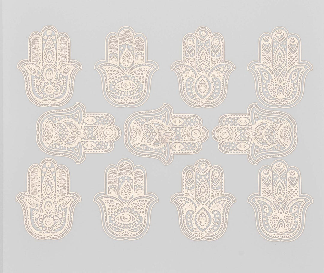 Main de Hamsa Décalcomanies - Céramique Cône 017 - Verre fusionné - Émail