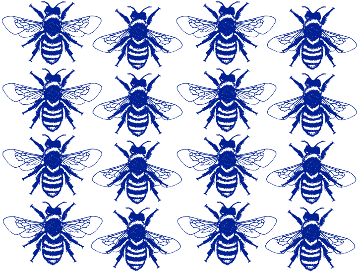 Décalcomanie Reines des abeilles - Cône 017 - Verre fusionné - Émail