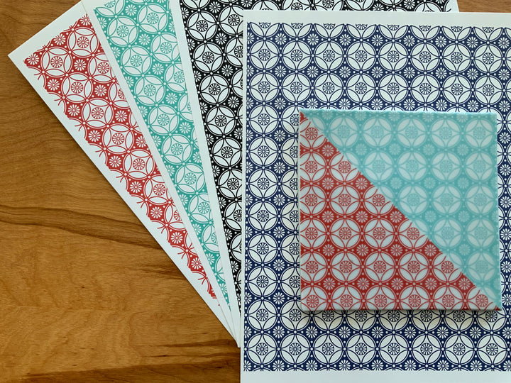 Décalcomanie à motif floral répétitif - Céramique Cône 6 - En-glaçure