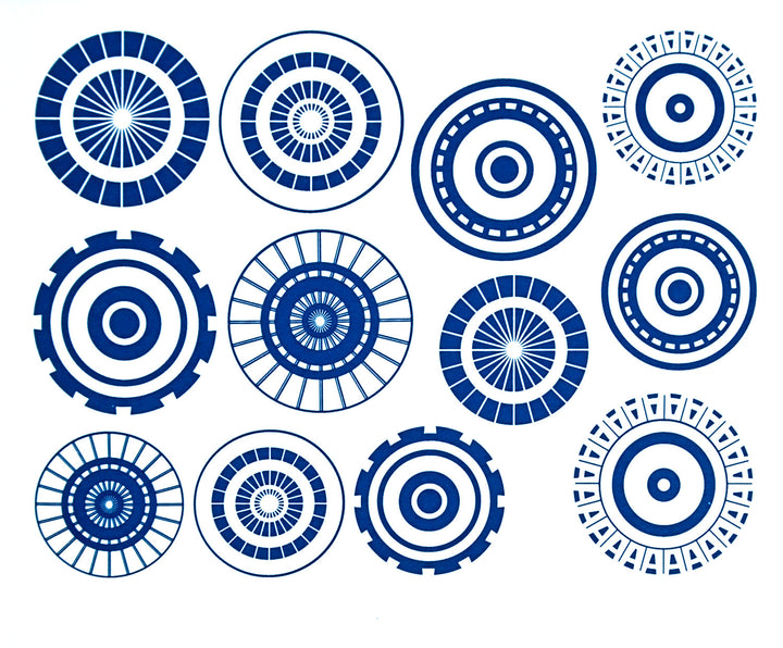 Grand Cercle #1 Décalcomanies - Céramique Cône 017 - Verre Fusionné - Émail