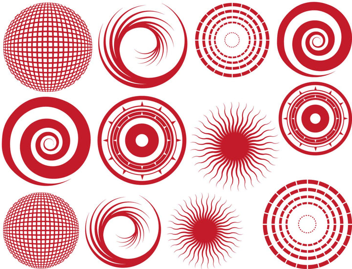 Grand Cercle #2 Décalcomanies - Céramique Cône 017 - Verre Fusionné - Émail