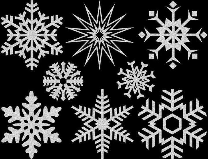 Große Schneeflocken-Aufkleber - Kegel 017 - Geschmolzenes Glas