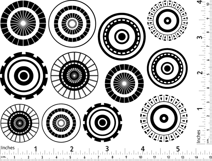 Grand Cercle #1 Décalcomanies - Céramique Cône 017 - Verre Fusionné - Émail