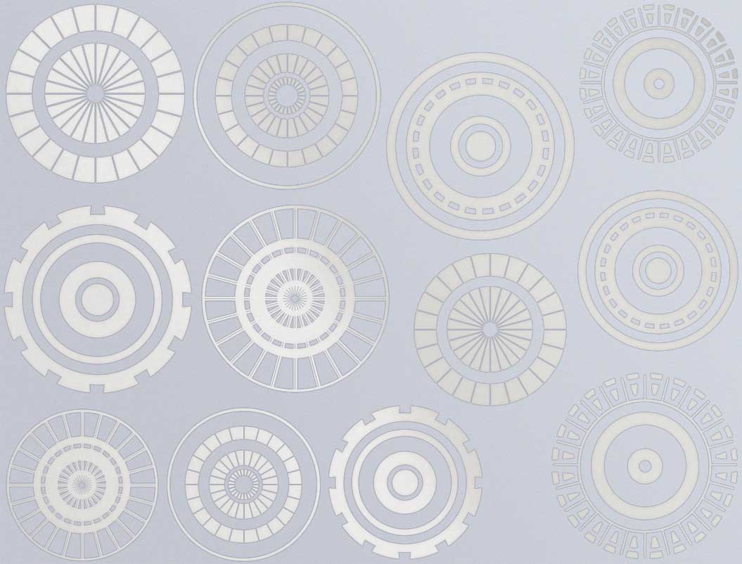 Grand Cercle #1 Décalcomanies - Céramique Cône 017 - Verre Fusionné - Émail