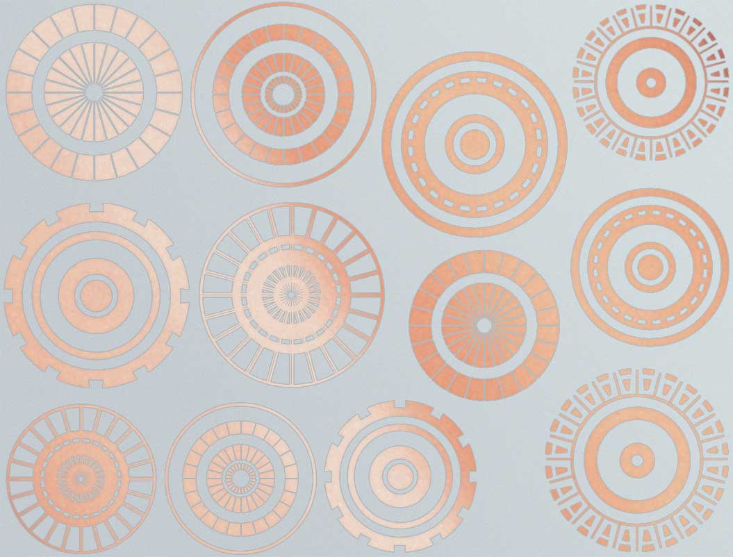 Grand Cercle #1 Décalcomanies - Céramique Cône 017 - Verre Fusionné - Émail