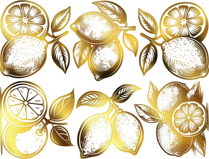 Lemons and Limes Decals - Ceramic Cone 017 - Fused Glass - Enamel