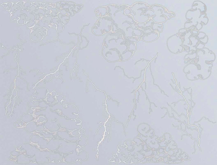 Décalcomanies d'éclairs et de nuages d'orage - Céramique Cône 017 - Verre fusionné - Émail