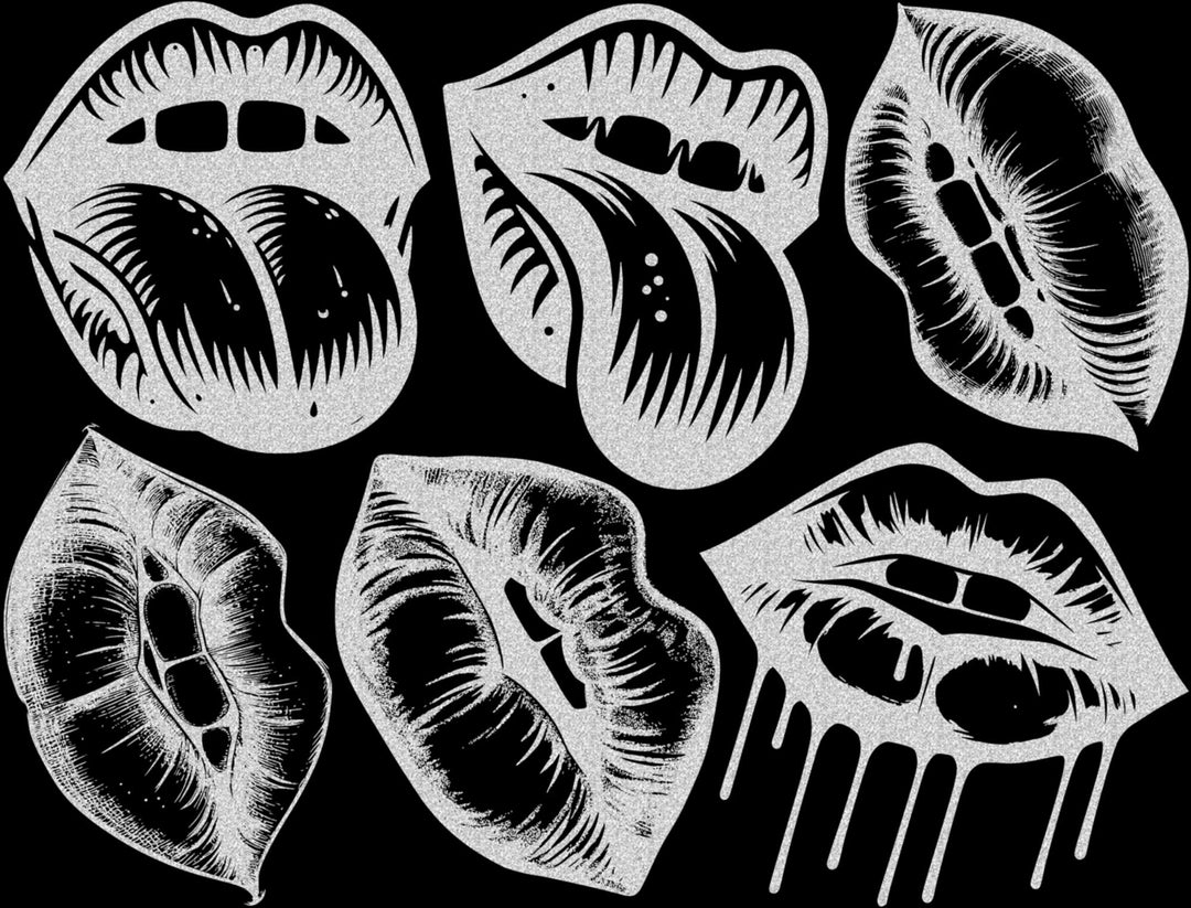 Lippen Abziehbilder - Keramik Brenntemperatur ~780°C - Schmelzglas - Emaille