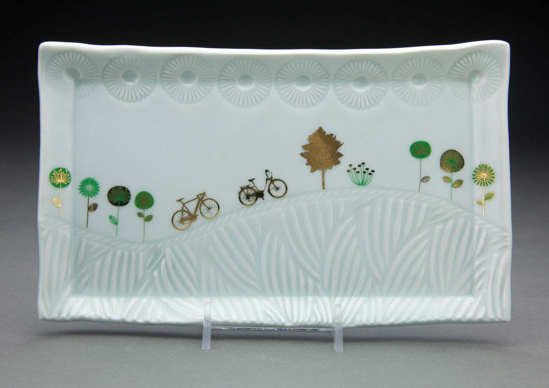 Décalcomanies de fleurs modernes bicolores - Céramique Cône 017 - Verre fusionné - Émail