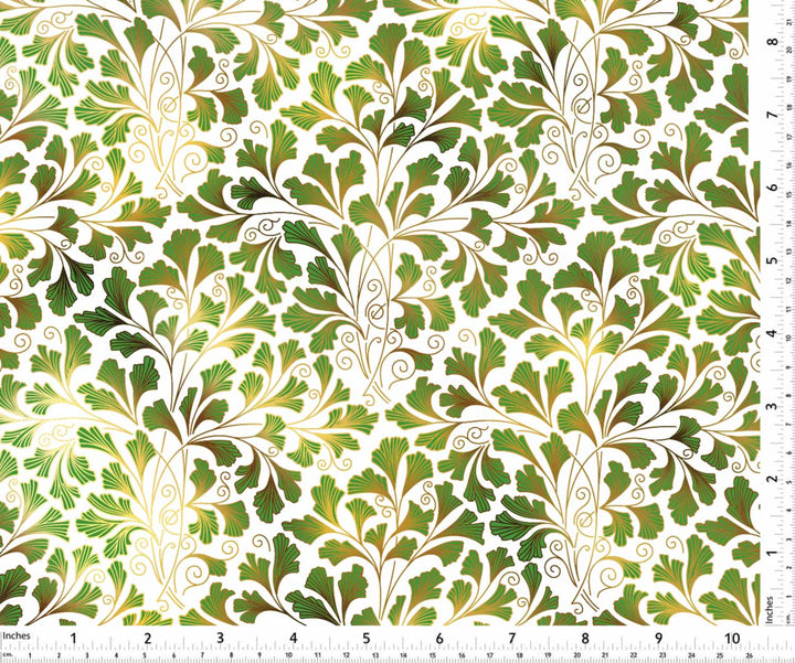 Aufkleber mit zweifarbigem Farnmuster – Kegel 017 – geschmolzenes Glas